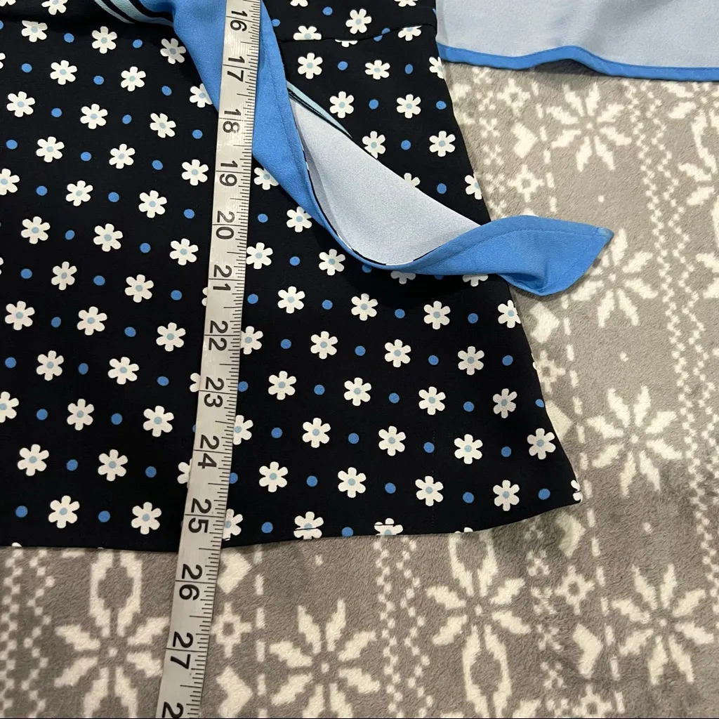 New 1901 Faux Wrap Mixed Print Daisies Top‎ Size Medium - Image 11