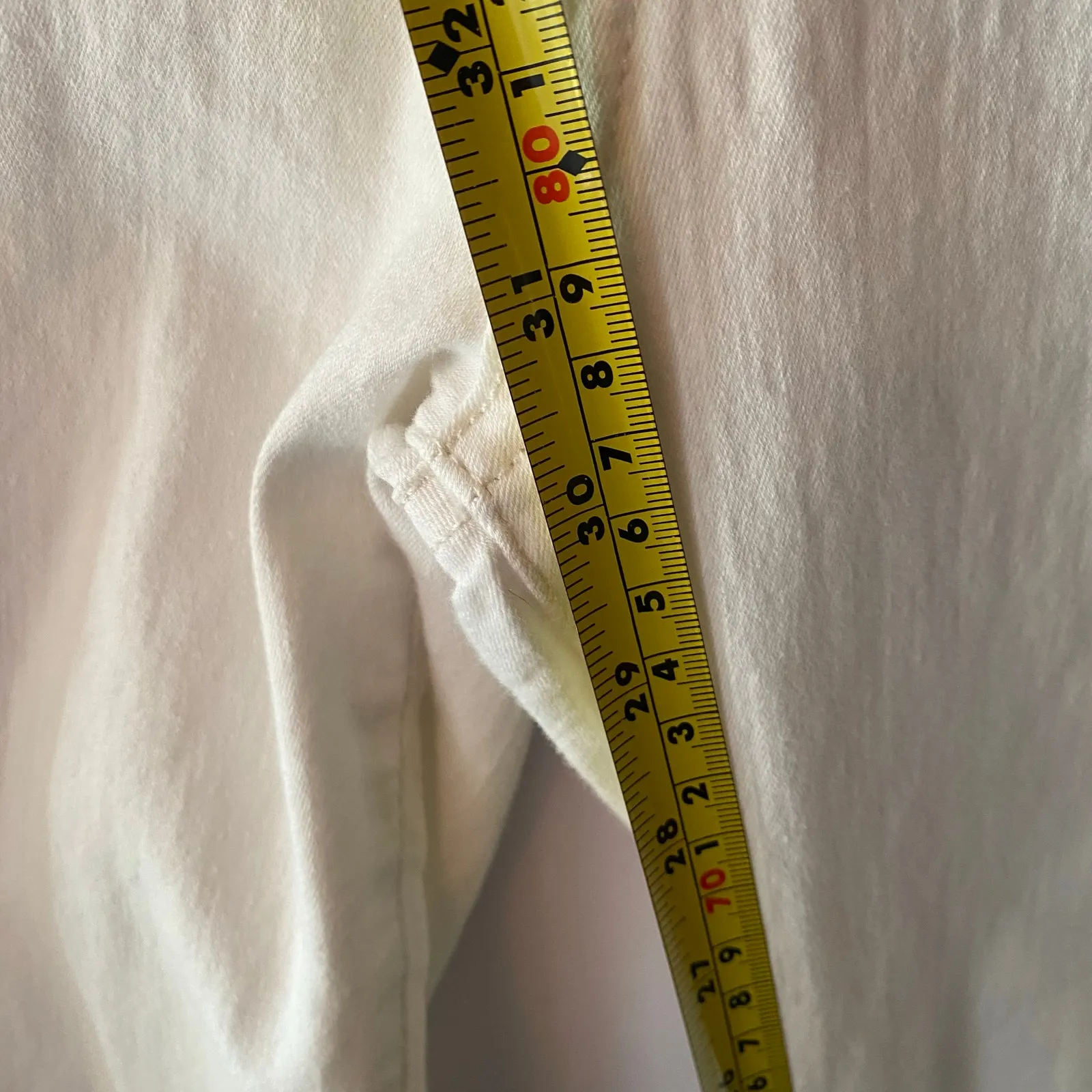 We The Free Just Float On White Super Flare Jeans Boho Indie Fray Women size 28 - Image 11