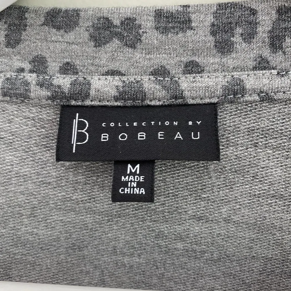 B Collection by Bobeau Leopard-Print French Terry Top - Image 4