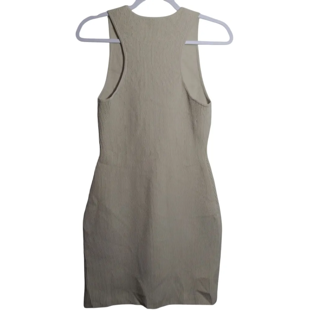 Aritiza Babaton Sculpt Knit Racer Mini Dress Matte Pearl Size M - Image 3