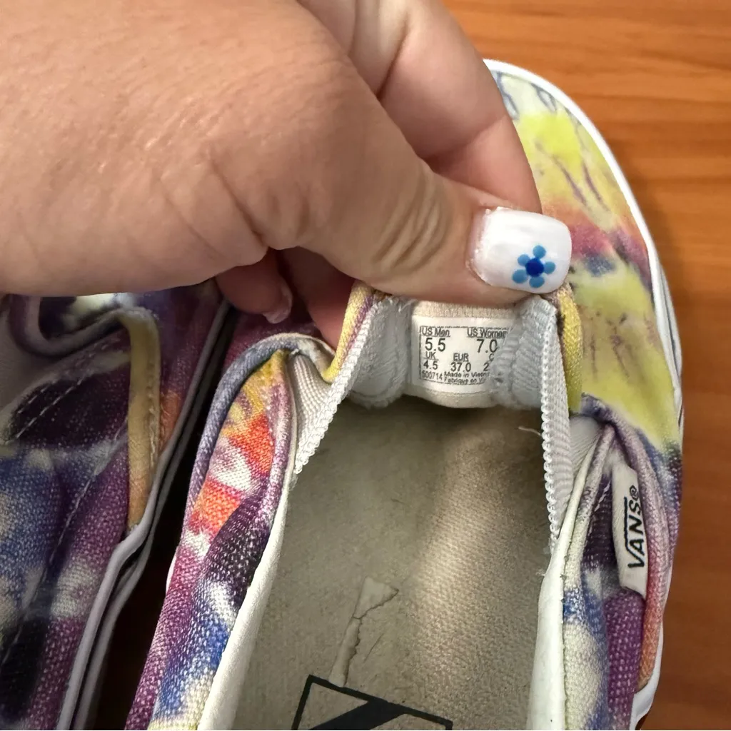 Vans Classic Slip On Sneaker Skate Shoe Colorful Tie Dye Canvas Casual Comfort 7 - Image 7