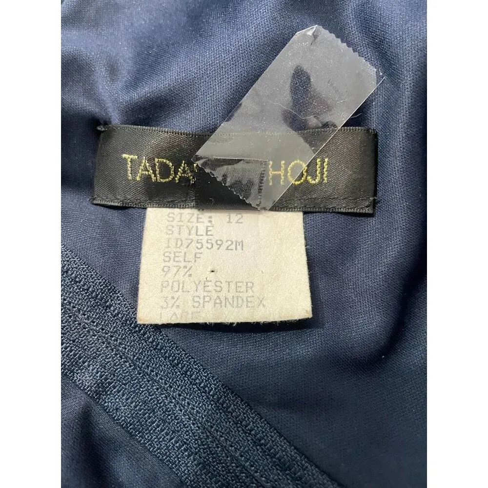 Tadashi Shoji Size 12 Blue Dress Evening Cocktail Party Bandage Lace Detail - Image 8