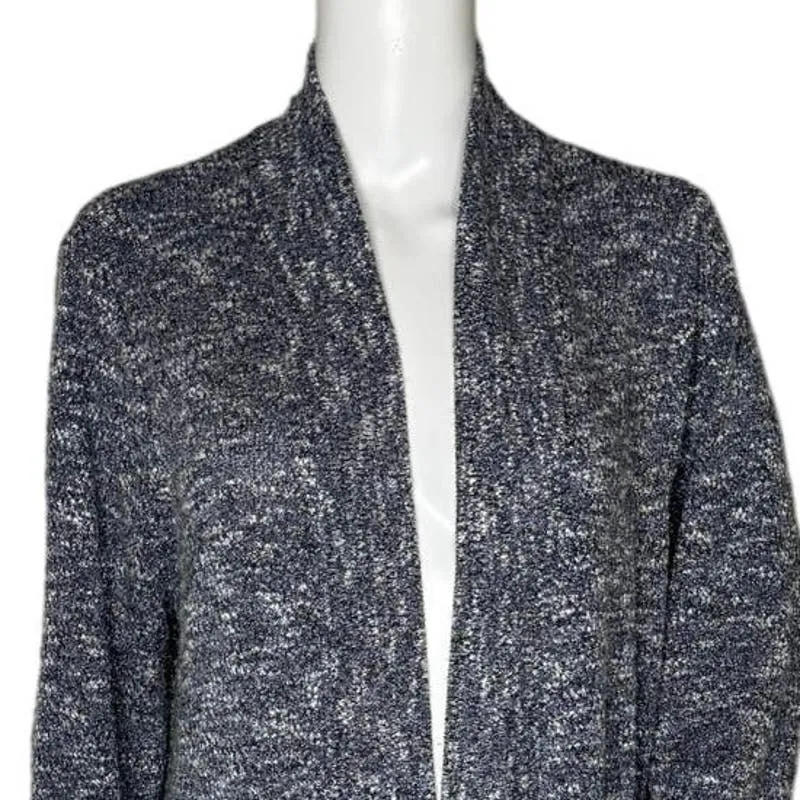 Lane Bryant Sweater Womens 14 16 Black White Marled Open Cardigan Casual Neutral - Image 5