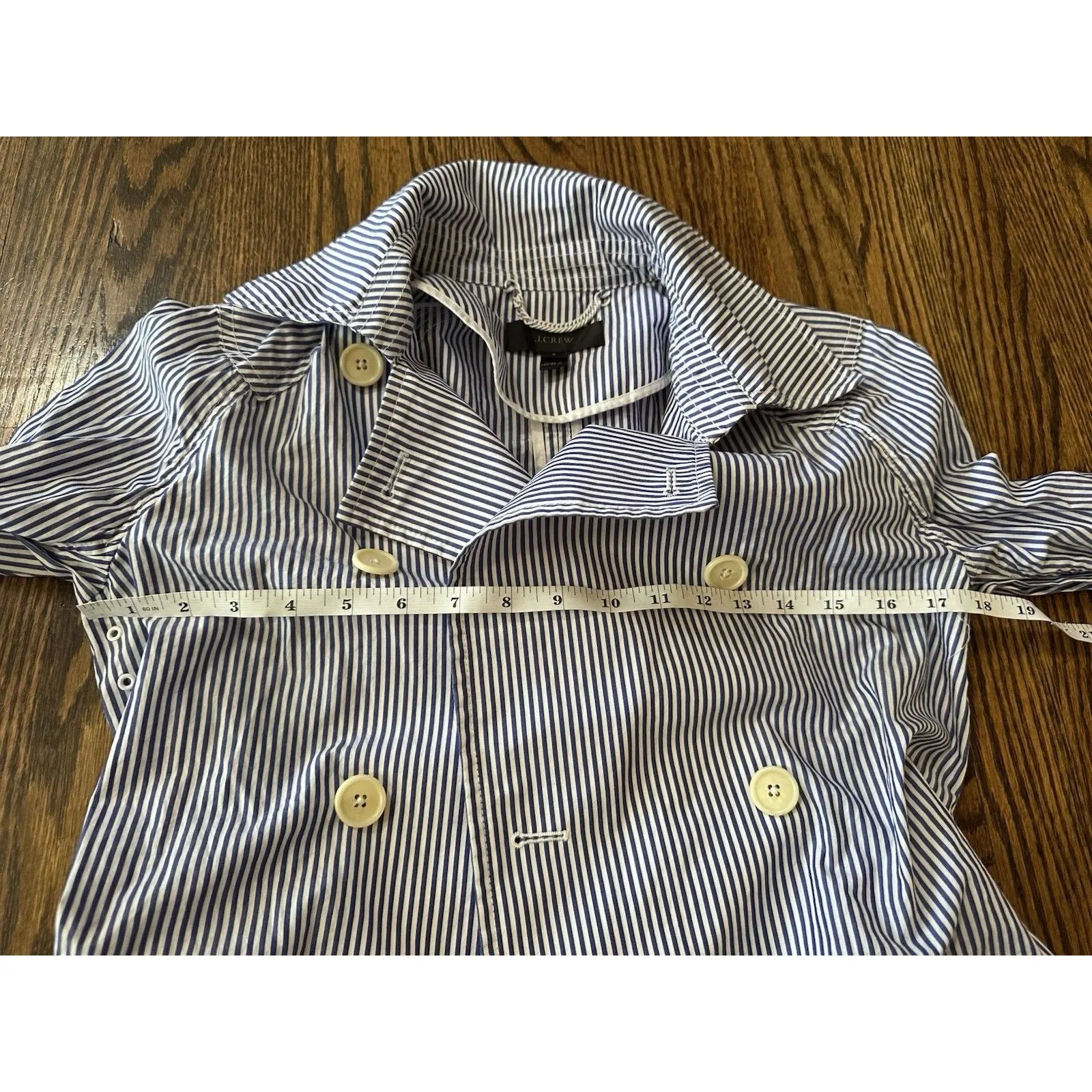 J Crew Womens Blue Striped Double - Image 13