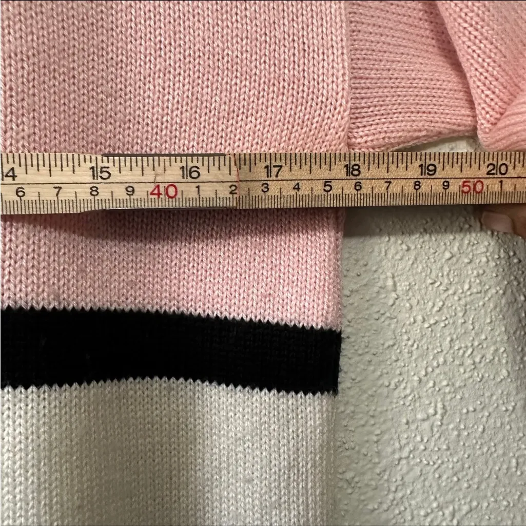 Queens Way to Fashion Vintage 80s Color block Collared Preppy Sweatshirt - Image 4