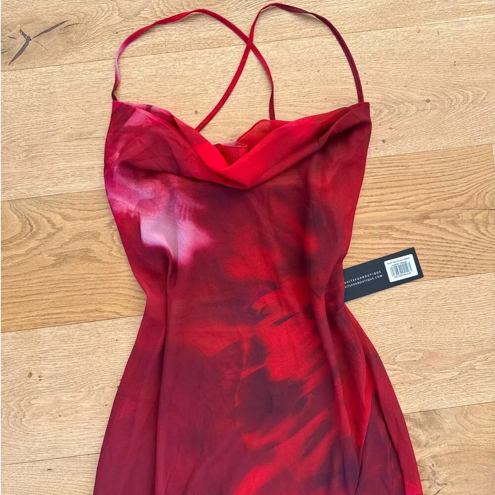 White Fox Boutique - Secret Sounds Maxi Dress in Red & Pink - Image 2