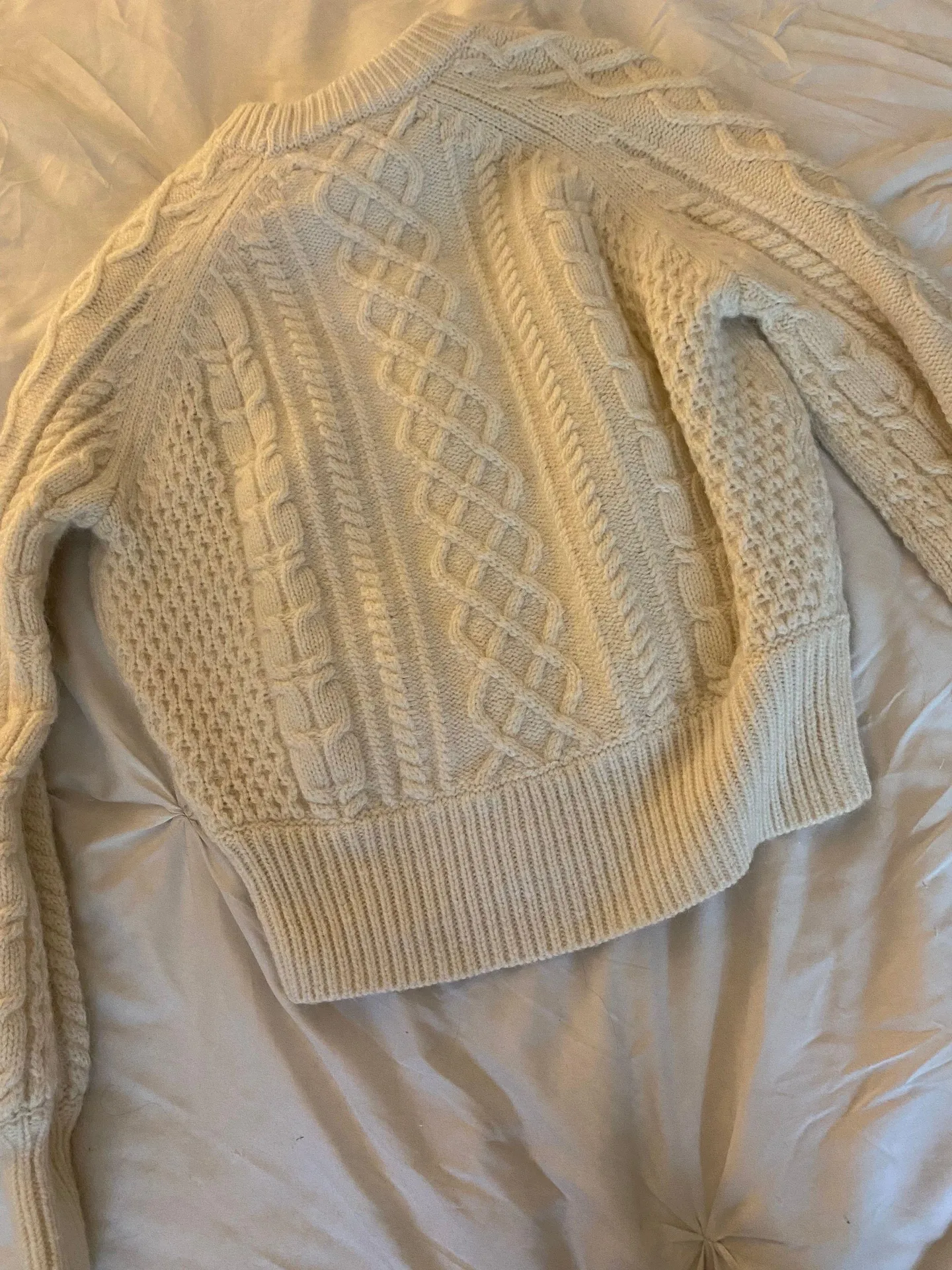 J.Crew  Cream Wool Crew Neck Sweater - Image 3