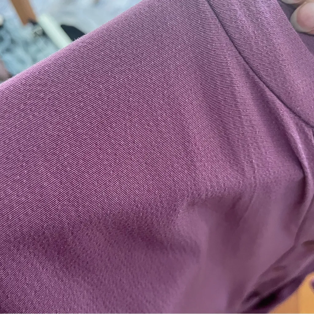 Eileen Fisher Purple Long Sleeve A-Line Minimalist Work Shirt Dress - Image 8