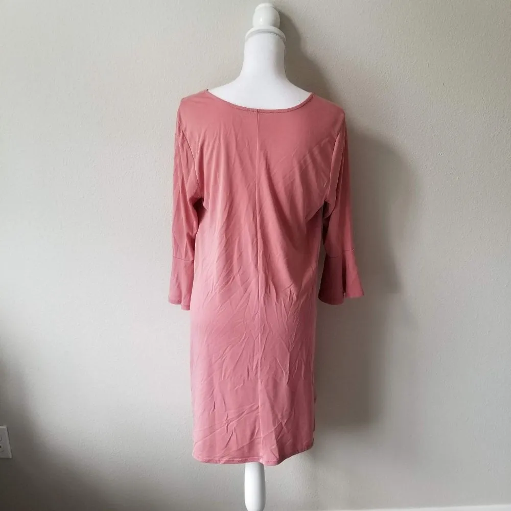 Alya / Large / Blush Cross Front Dress with Bell S - Image 2