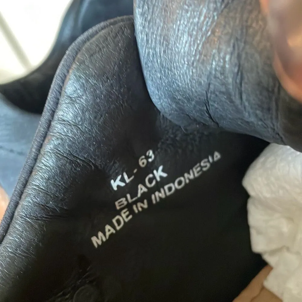 Blackstone leather and calf hair lace up fashion sneaker 38/7 Black - Image 10