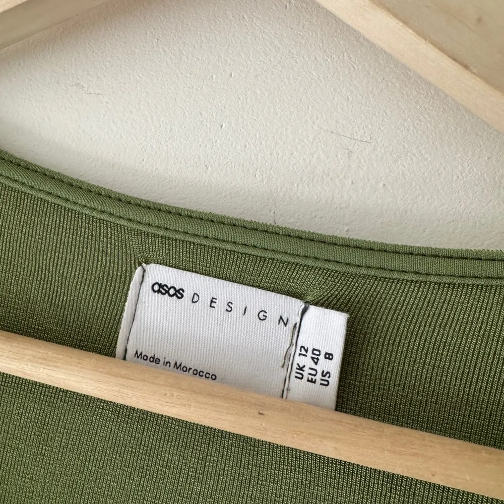 ASOS Green Luxe Long Sleeve Mini Wrap Dress With Side Tie - Image 7