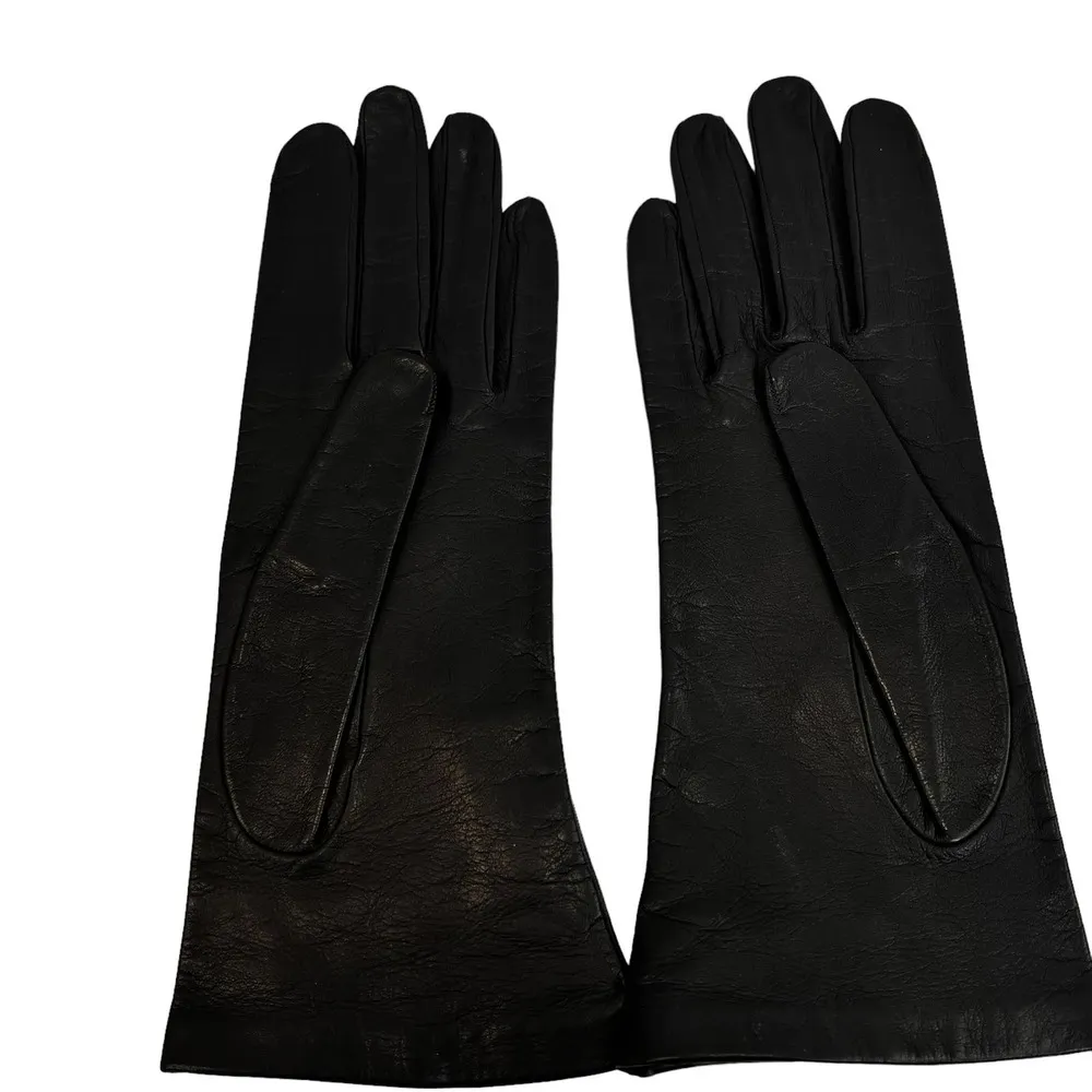 Charter Club  Womens Leather Gloves Black Size 7 100% Silk Lining Made In Italy - Image 5