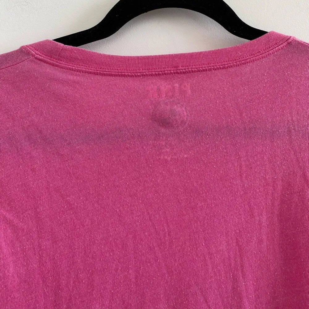 Victoria's Secret Pink Short Sleeve Gold Glitter Graphic Pink Tee Size L - Image 11