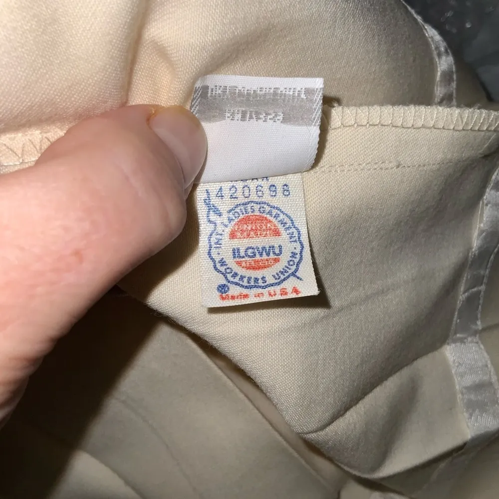 Vintage 80’s Retro Ellen Tracy ILGWU Soft Yellow Accordion Pleated MIDI Skirt 8 - Image 9