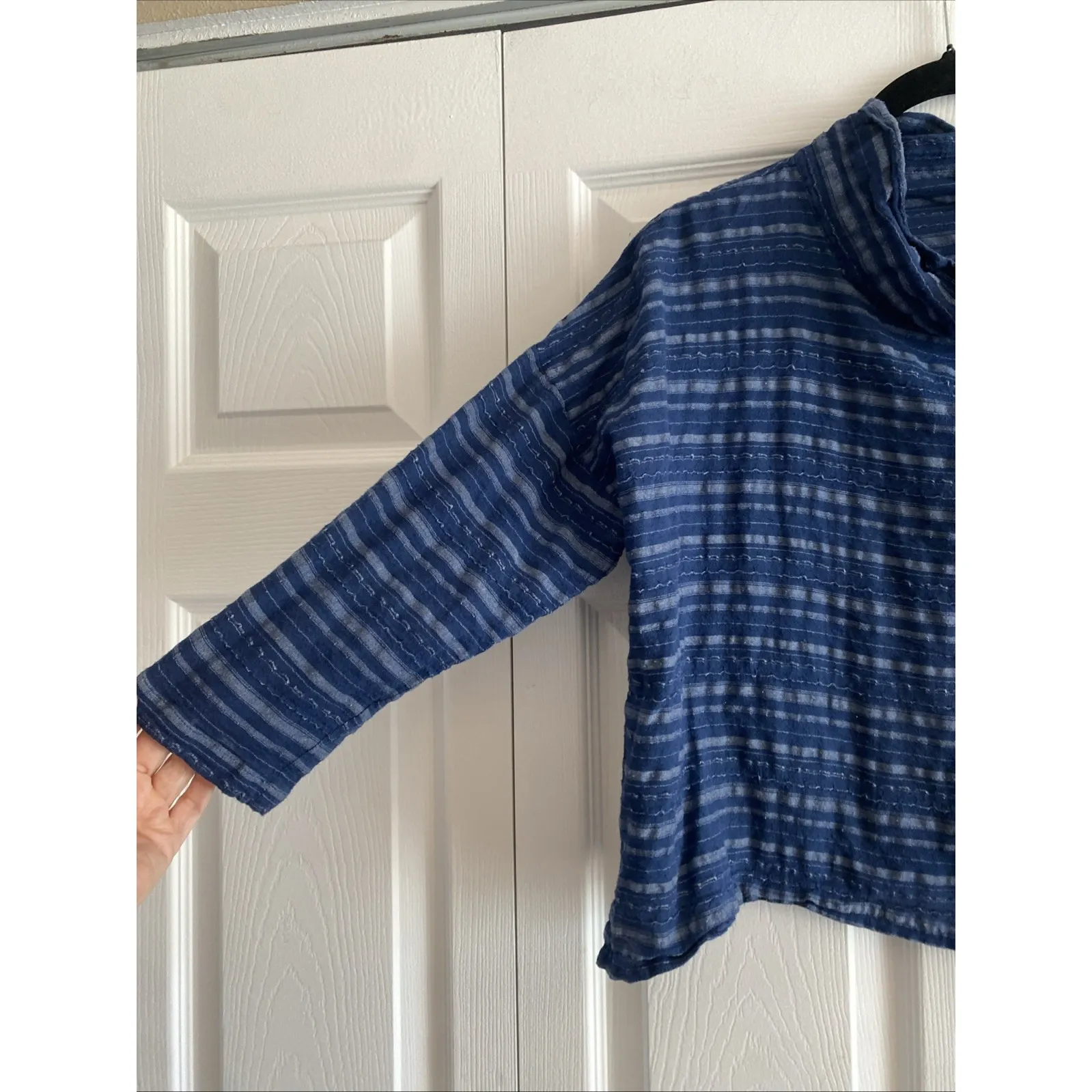 Otte New York Womens One SIzy Blue Boxy Lagom Top Luxury Size undefined - Image 2