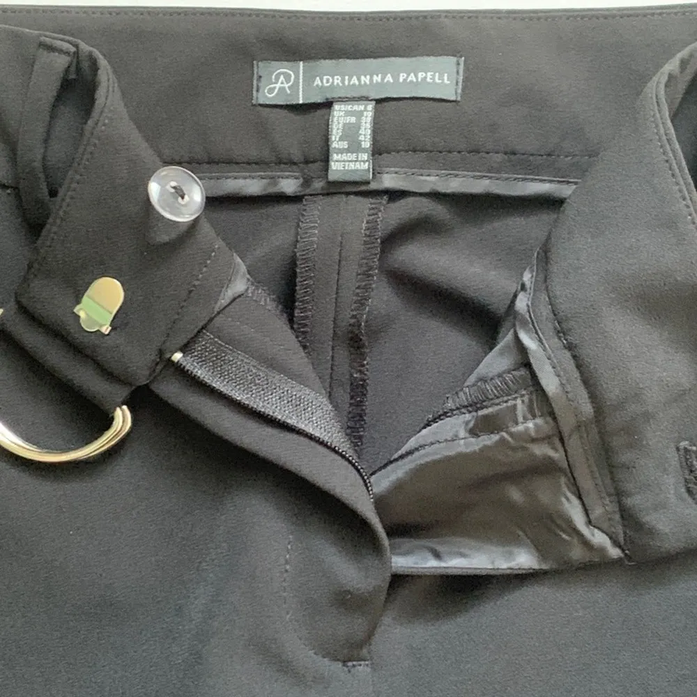 Adrianna Papell Pants Black Straight Leg Dress Career Slacks Pants Size 6 - Image 6