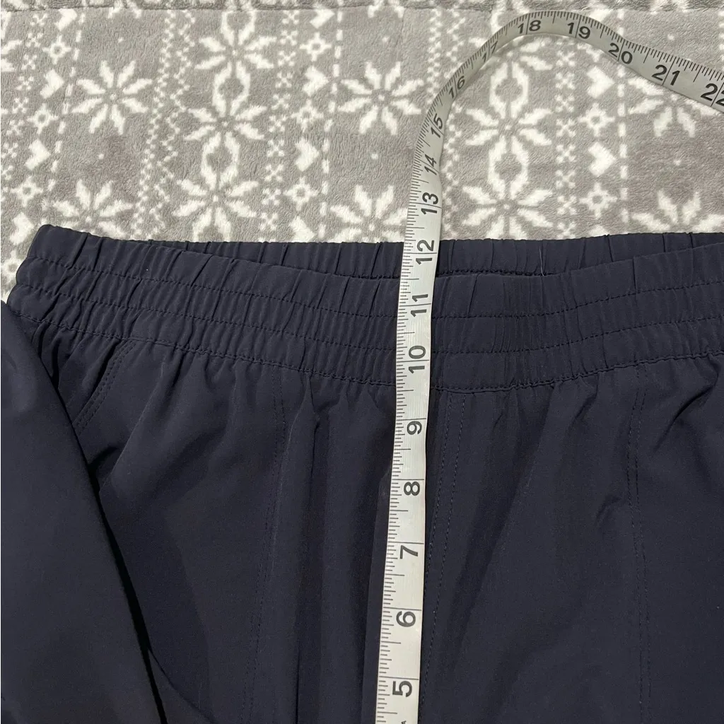 T By Talbots‎ Woven Ankle Tie Crop In Navy Size Medium - Image 9