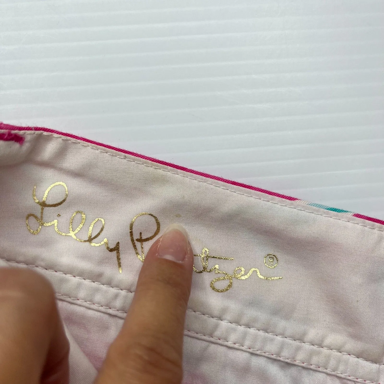 Lilly Pulitzer Womens Flirty Sea The Callahan Shorts 0 Pink 5" Inseam Mid Rise - Image 4