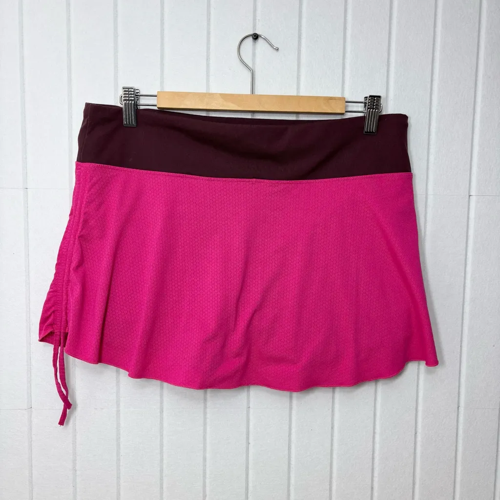 Patagonia Pliant Side Hike Skirt Pink and Purple Mini Skort Size L - Image 4