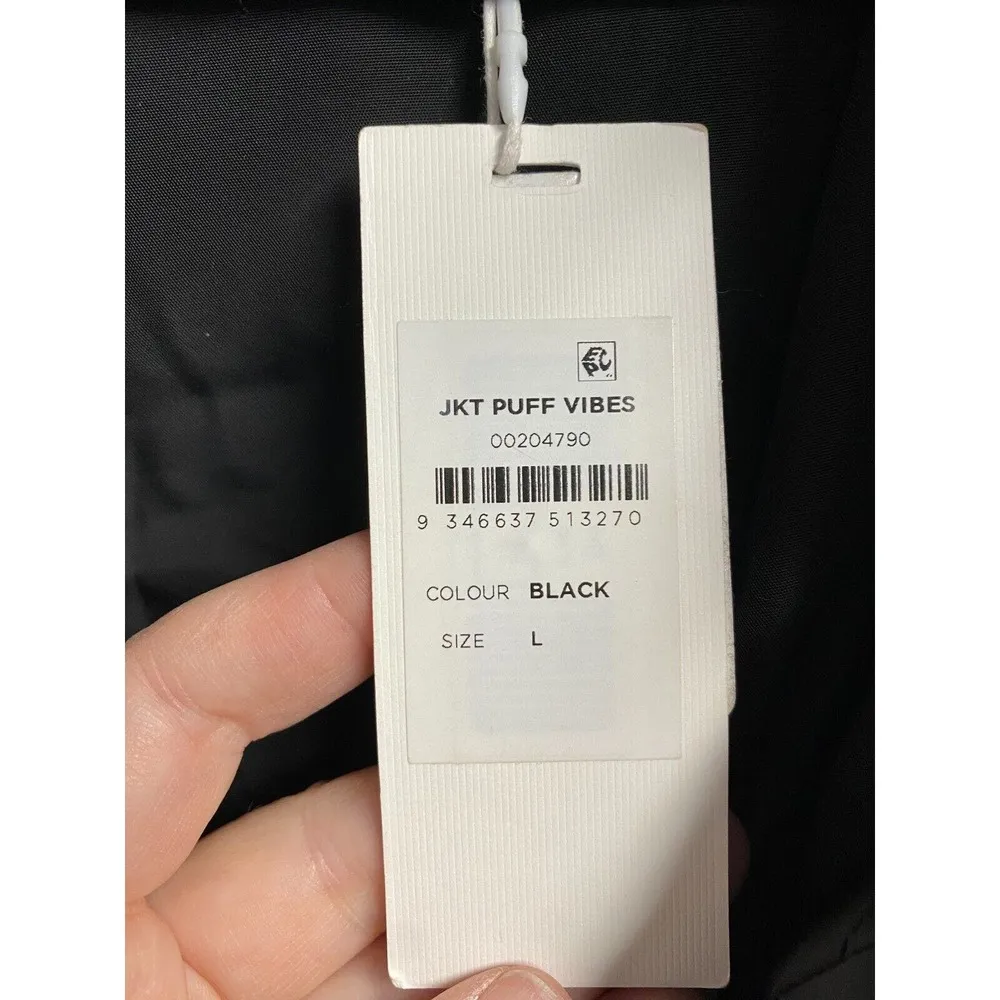 City Chic Puff Vibes Jacket Women's Large Black 100% Polyester Full Zip B73 - Image 3