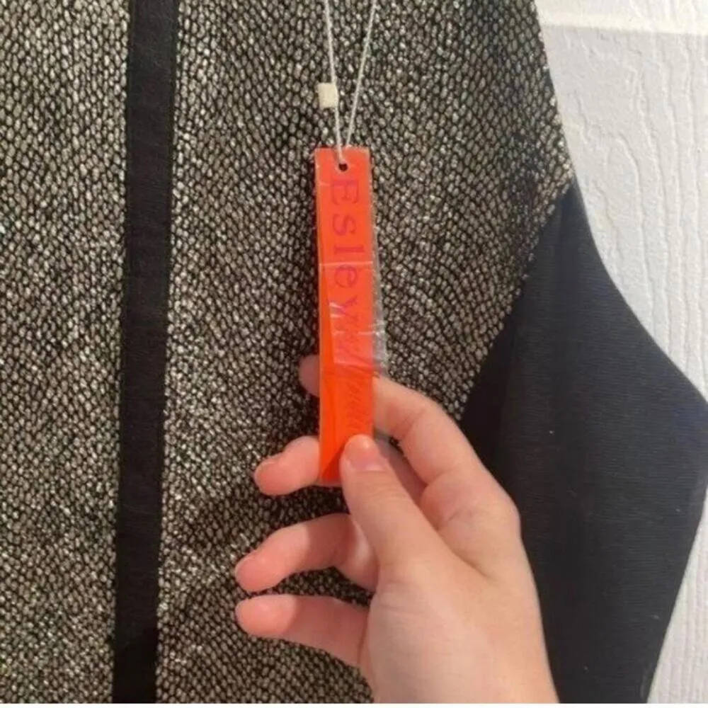 NWT Esley Black Fitted SILVER metallic Print Bodycon Party Event Dress - Image 3