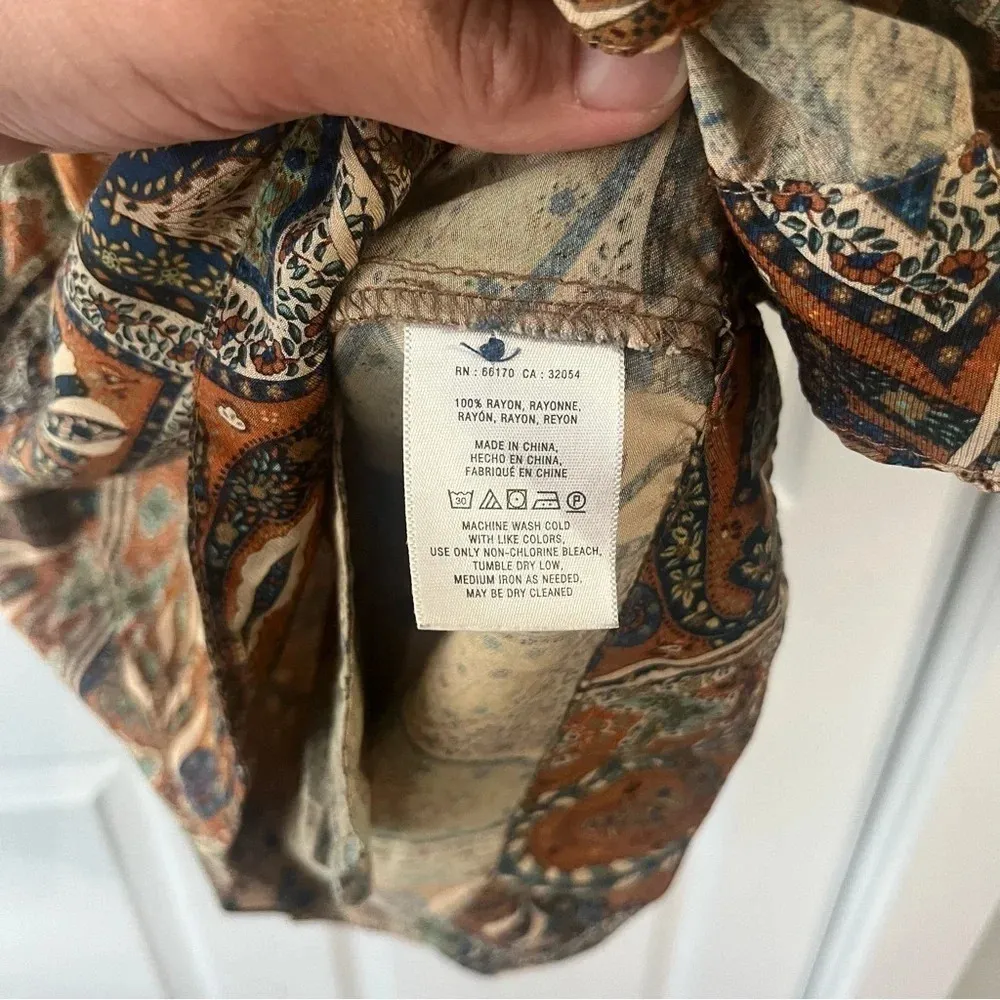 women's anthropologie HOLDING HORSES size 2 paisley palette shirtdress dress - Image 3