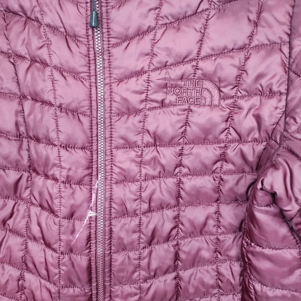 The North Face Thermoball FZ ECO Puffer Insulated Warm Jacket - Red burgundy - Image 5