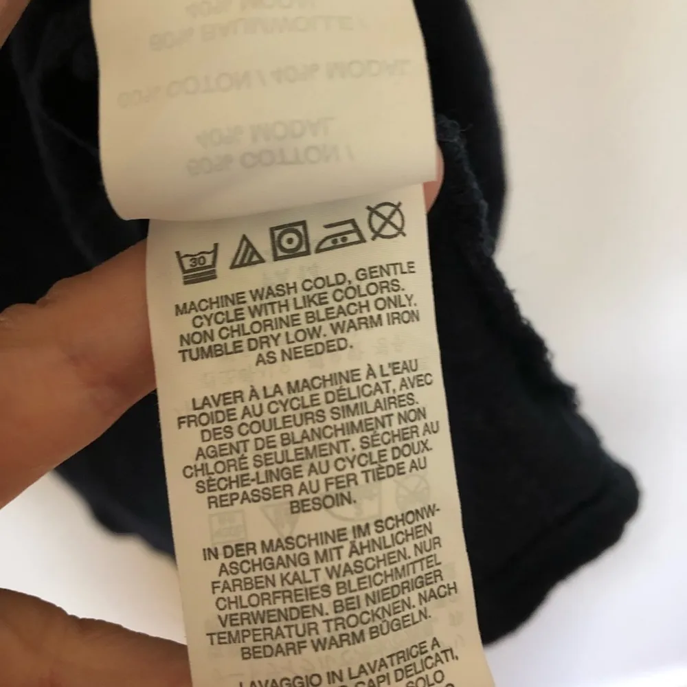 J. Crew Floral Appliqué T-Shirt Navy Blue XS - Image 4