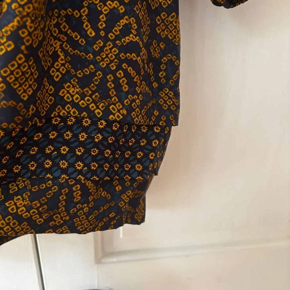 ULLA JOHNSON Emilia Mini Dress Floral Silk Size 0 Long Sleeve Hemlock Printed - Image 10