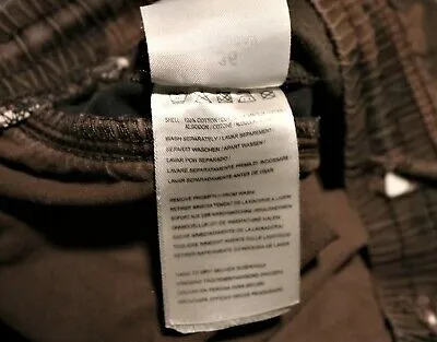 Men's Large 100% Cotton Dark Camo Cuffed Chino Khaki Drawstring Pants Brave Soul - Image 9