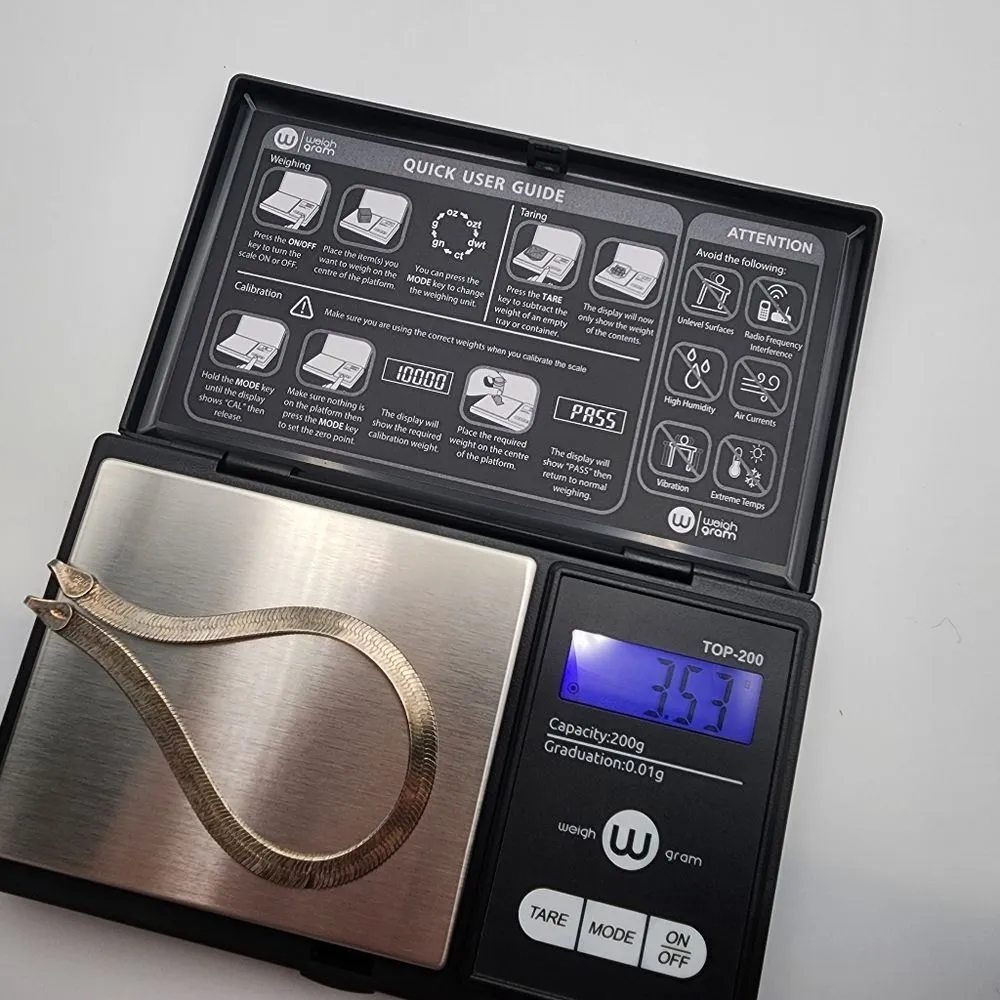 Vintage Sterling Silver Herringbone Bracelet - Image 4