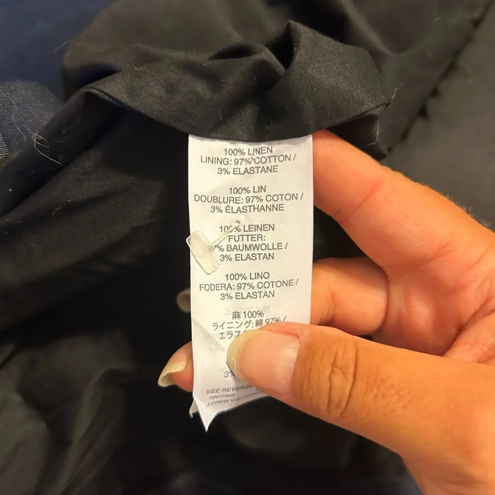 J.Crew Navy Blue Linen Regent Blazer - Image 5