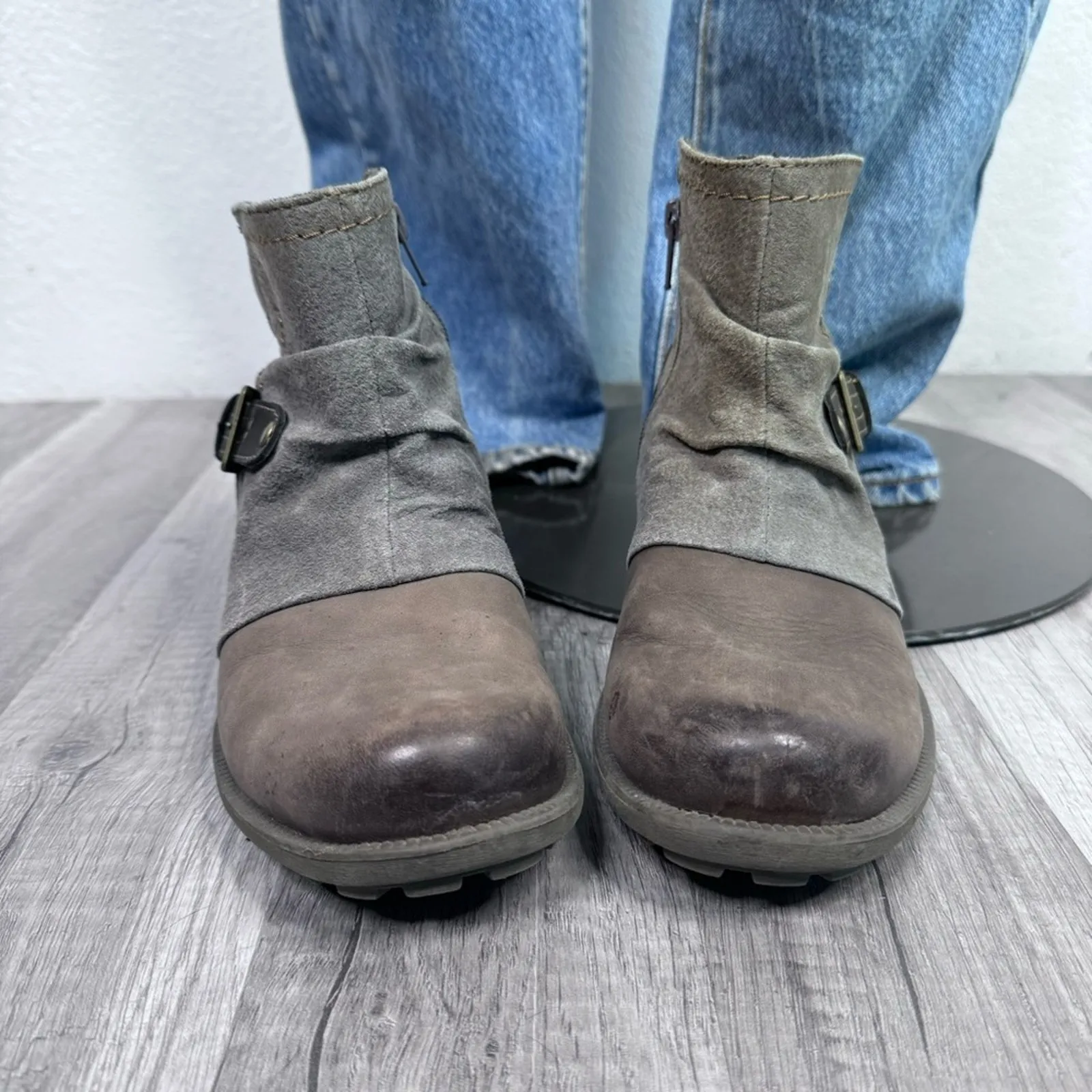 Earth Origins Originals Phoenix Boot Brown Size 6 1/2 Ankle Boots Leather Moto - Image 4