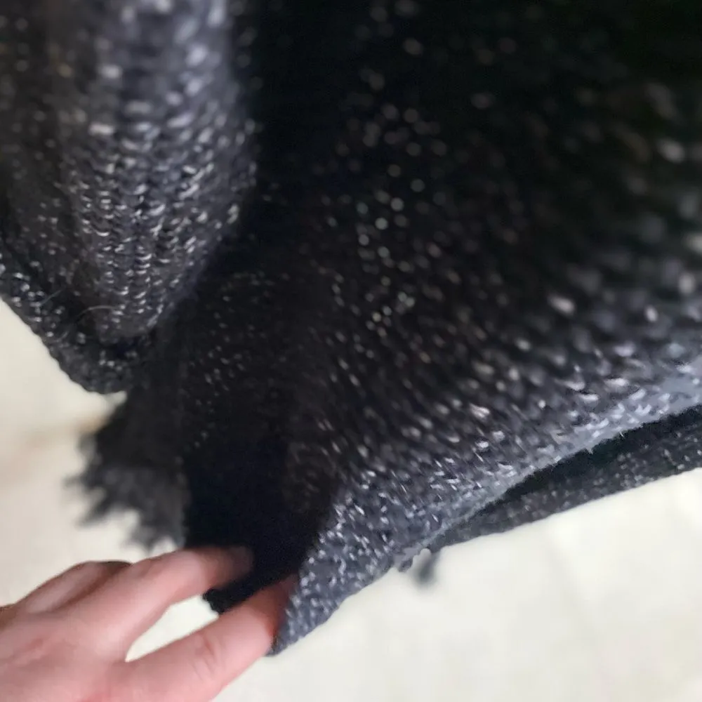 Madewell black cardigan with fringe detail and pockets S 100% cotton - Image 8