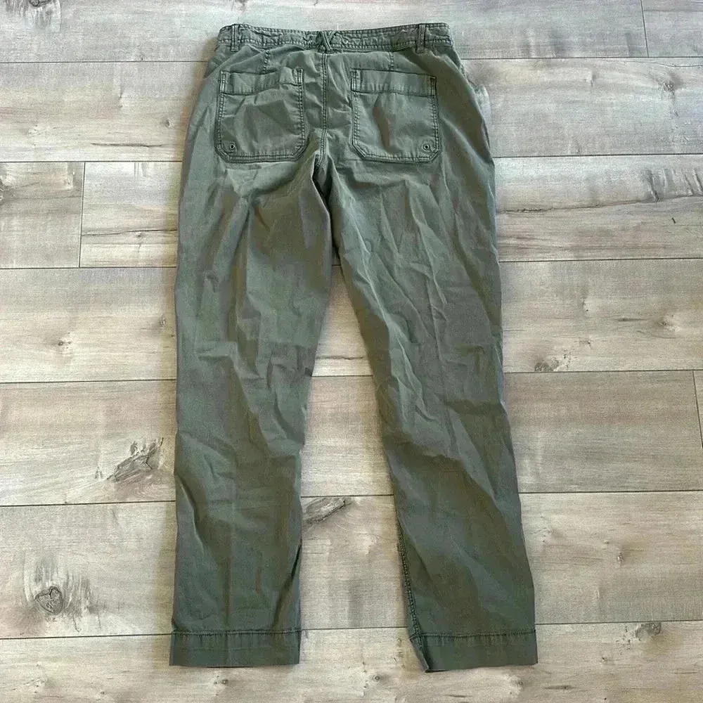 Anthropologie Hei Hei Twill Braided Pocket Khaki Green Pants Sz 2 - Image 6