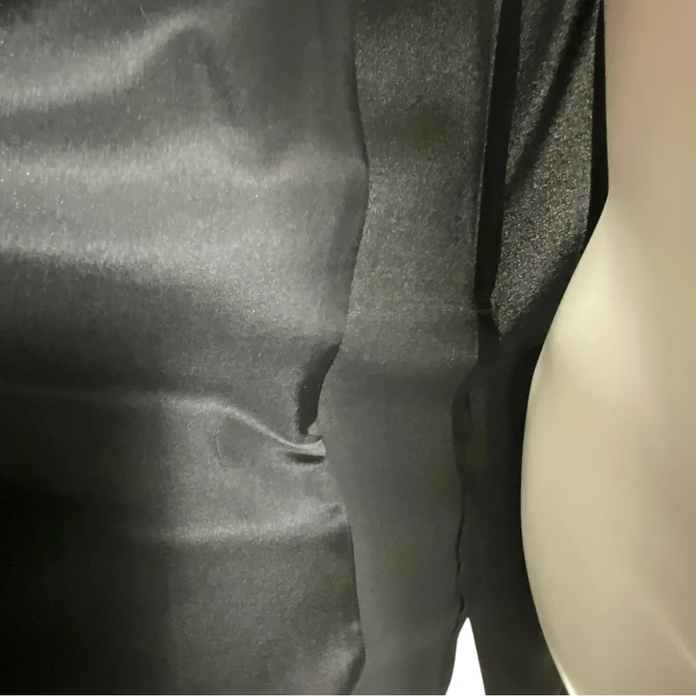 Eileen Fisher Long Line Georgette Silk Crepe High Collar Vest - Image 9