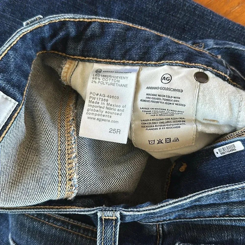 AG-ED Adriano Goldschmed women’s jodi crop high rise flare jean pants size 25R - Image 7