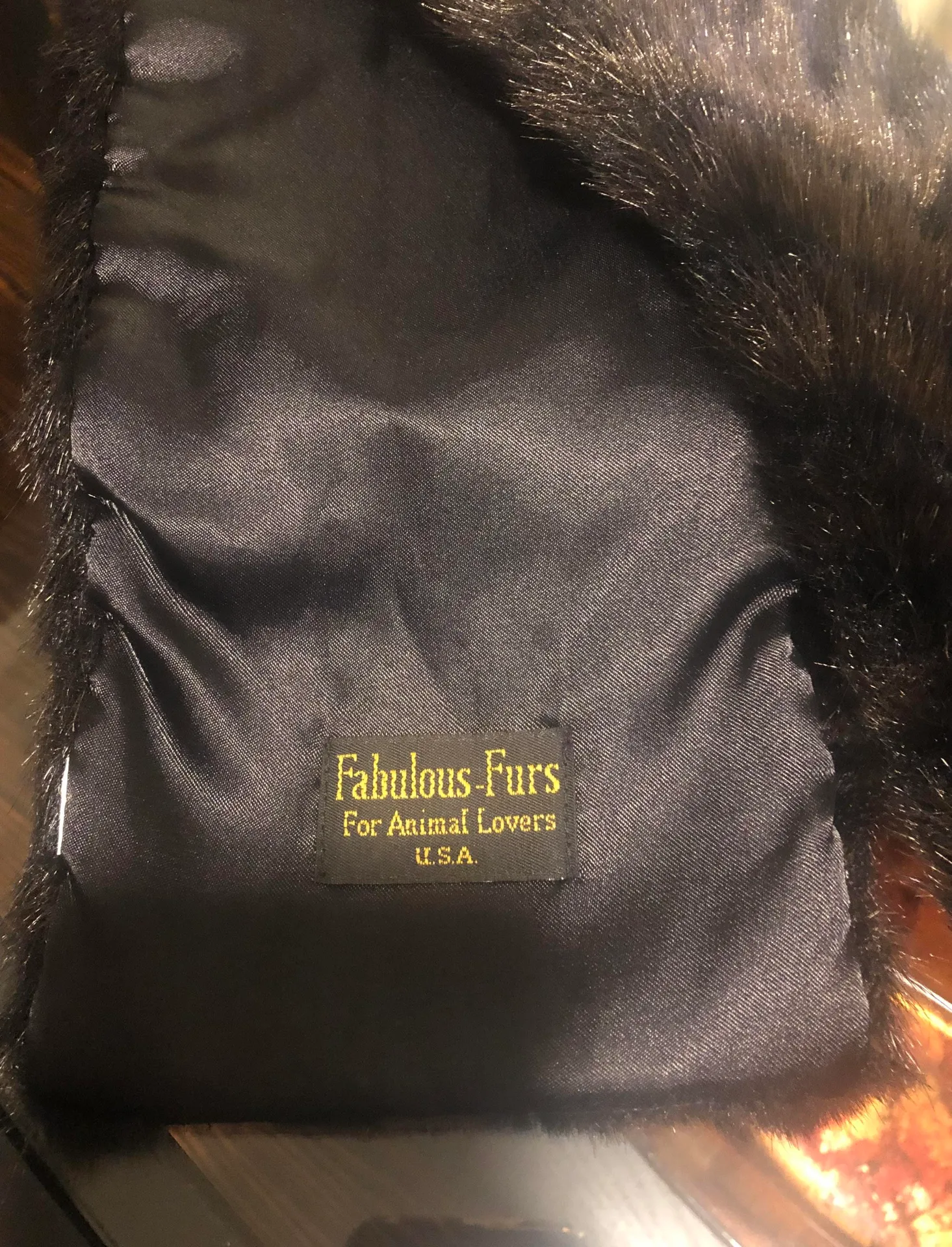 Beautiful Faux Fur Scarf Brown - Image 5