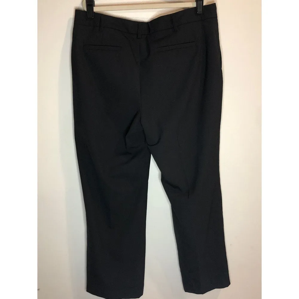 Lands End Size 8 Black Dress Pant Career Trousers Pleated Ankle Professional - Image 5