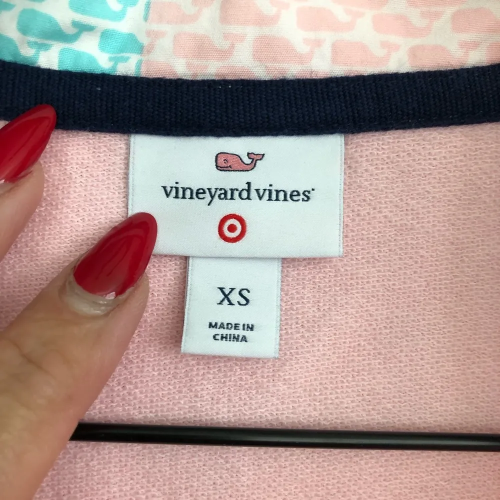 Vineyard Vines x Target Pink Quarter Zip Pullover. Size XS. - Image 9