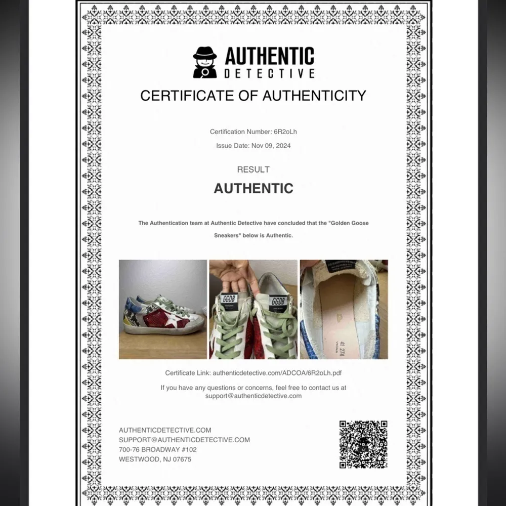 Golden Goose Superstar Sneaker Multi Color Snake White Star Size 41 or US 11 - Image 11