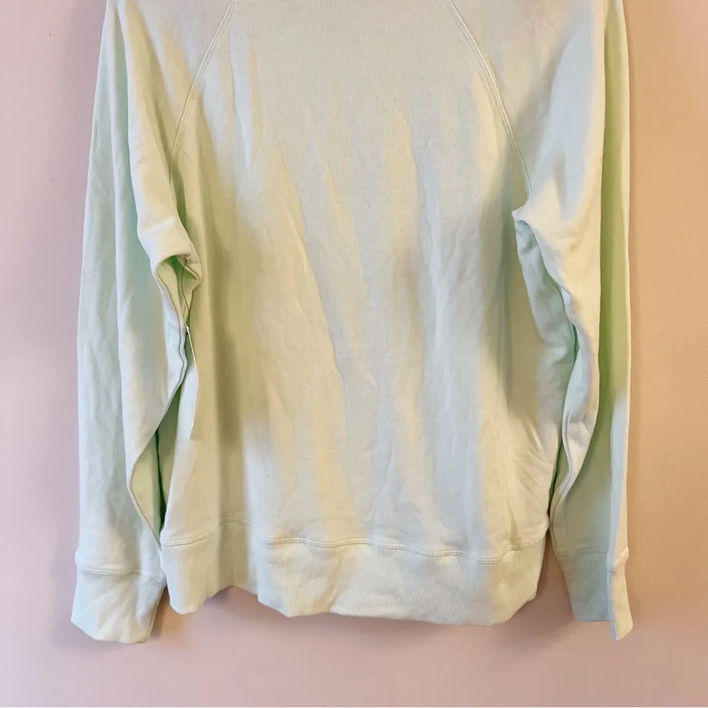 DKNY Mint Green Round Neck Logo Metallic Pullover Lightweight NEW Medium $59 - Image 9