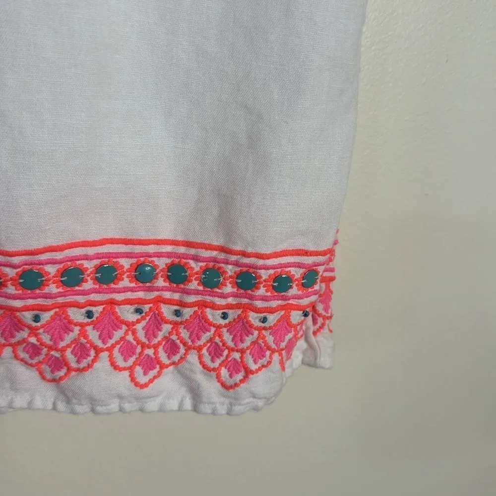 Vineyard vines ladies Island Embroidered Tunic Dress linen cotton size 2 - Image 11