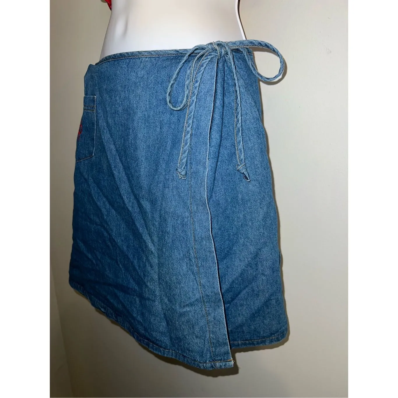 Vintage Y2K Jean Denim Mini Skirt 100% Cotton XS-S - Image 3