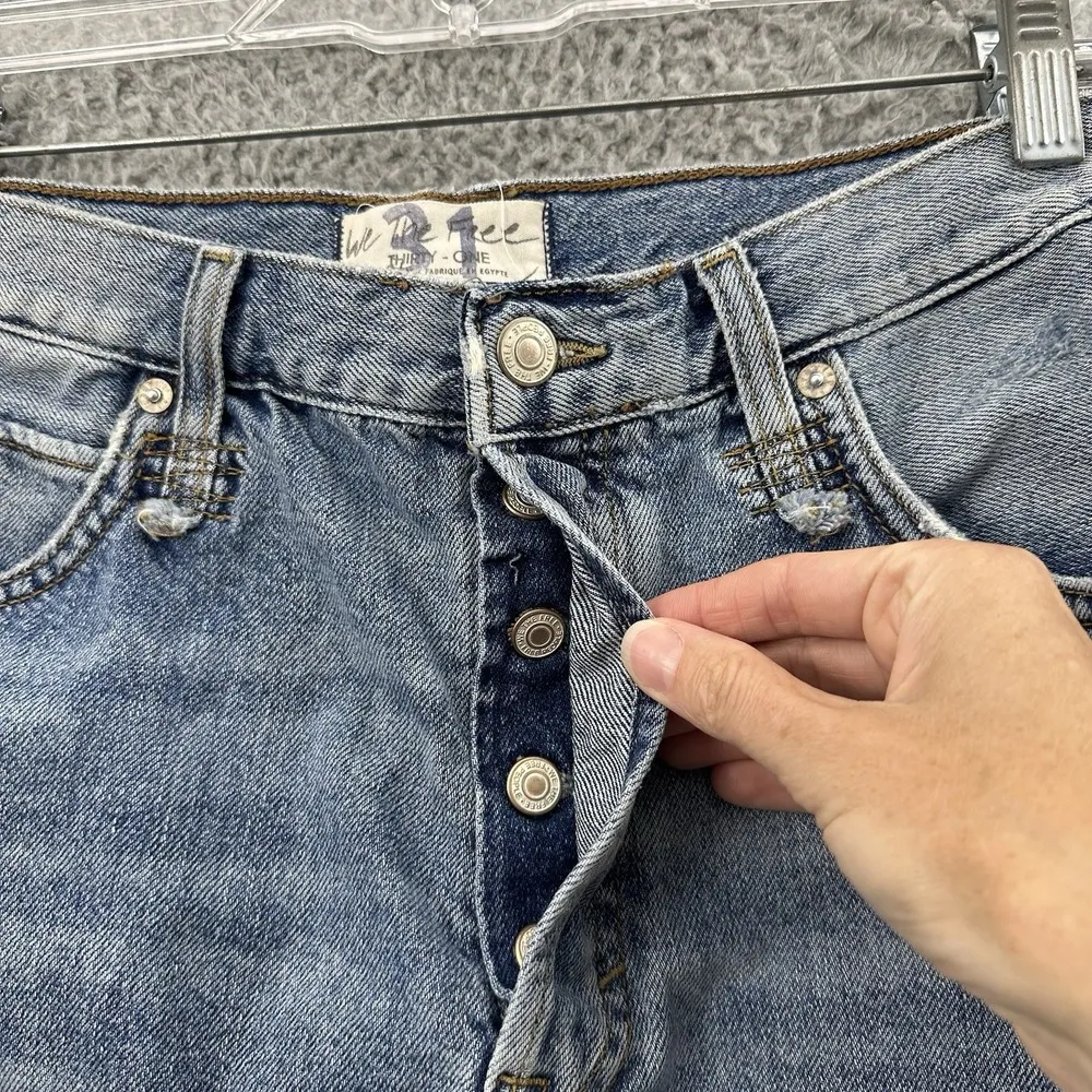 Free People We The Free Makai Cut Off Shorts 3" High Rise Boho Festival Women 31 - Image 2