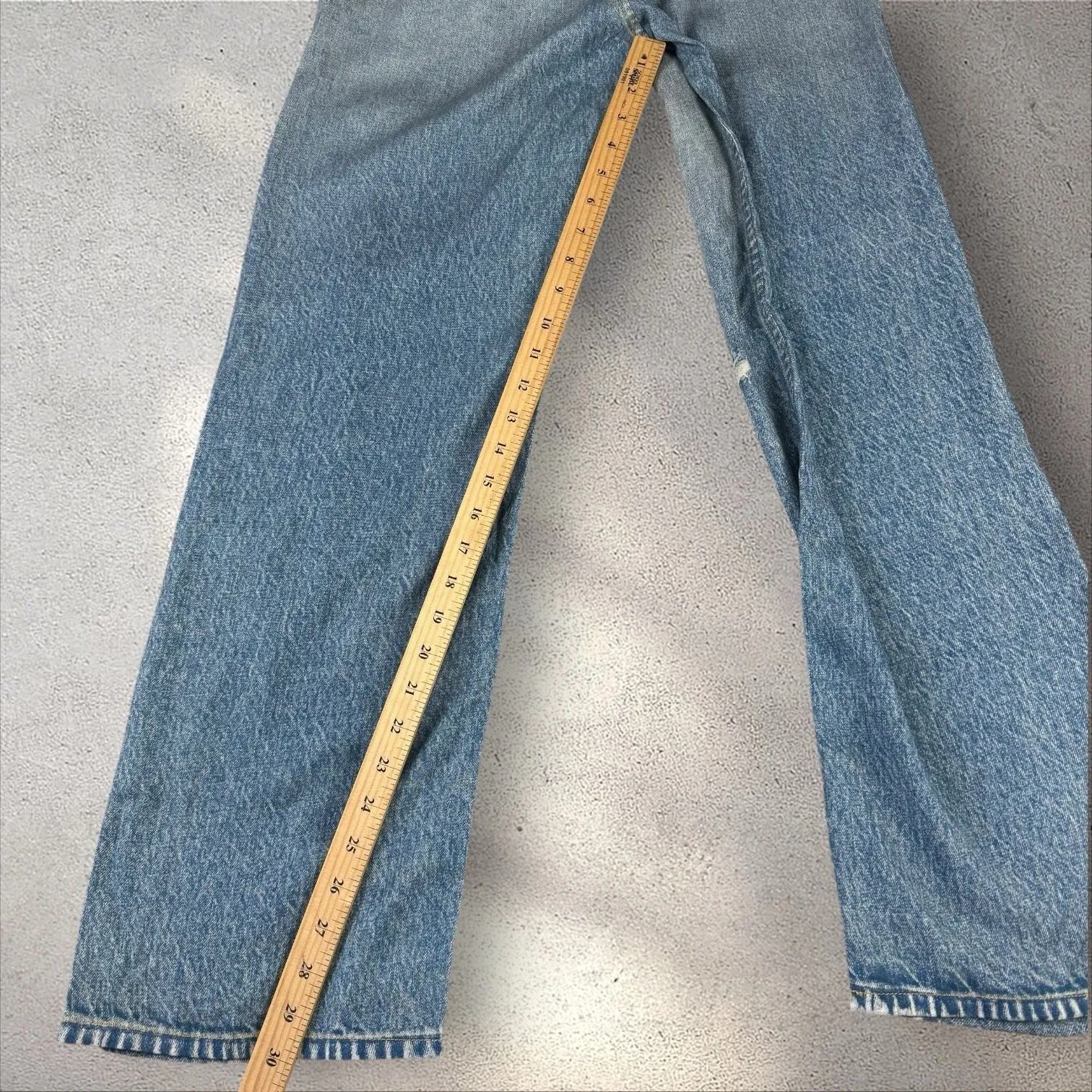 NWT Rag & Bone Liquid Miramar‎ Wide Leg Pants Faux Printed Jeans in Dara Sz 24 - Image 8