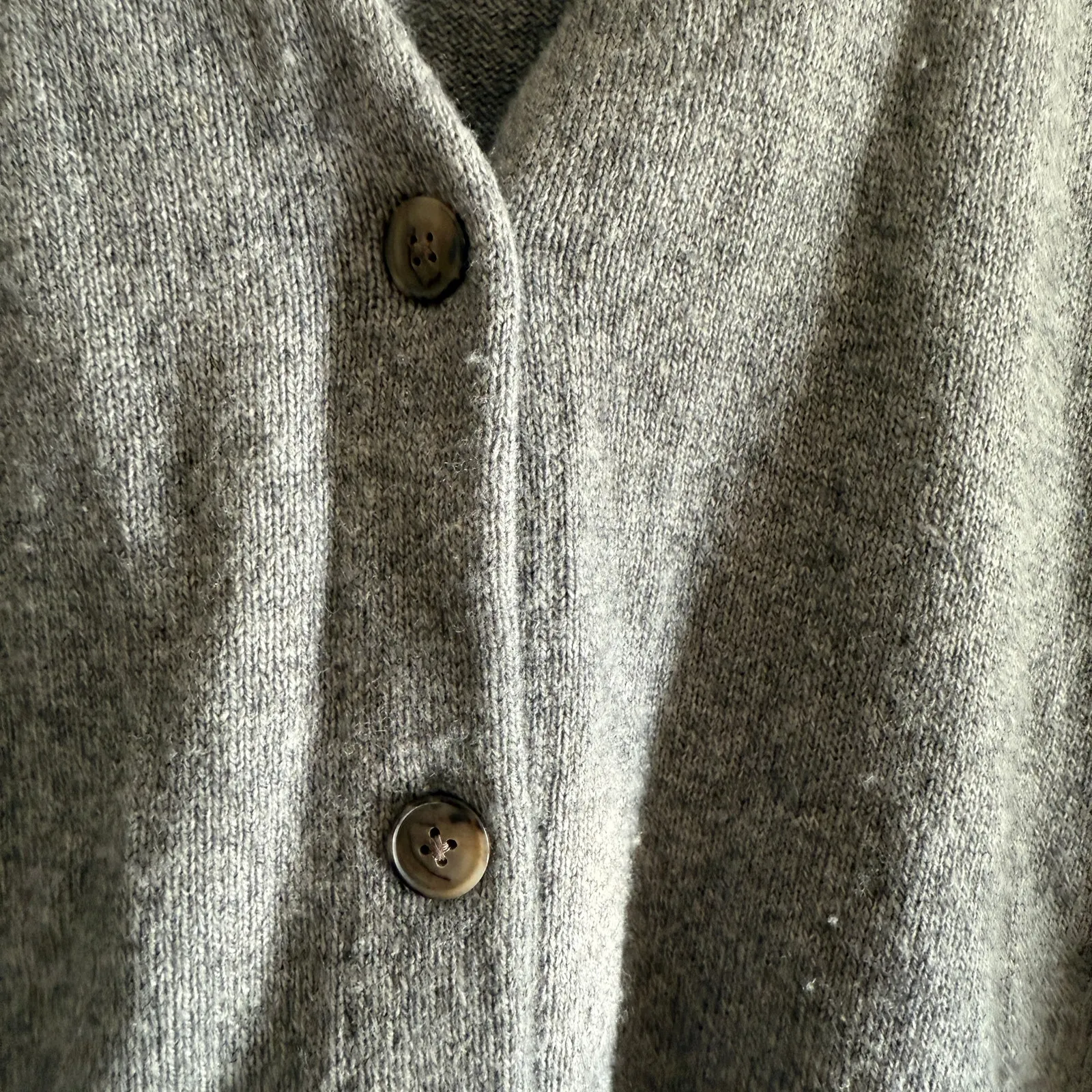 MADEWELL | Gray V Neck Merino Wool Relaxed Fit Cardigan Sweater | Small - Image 5