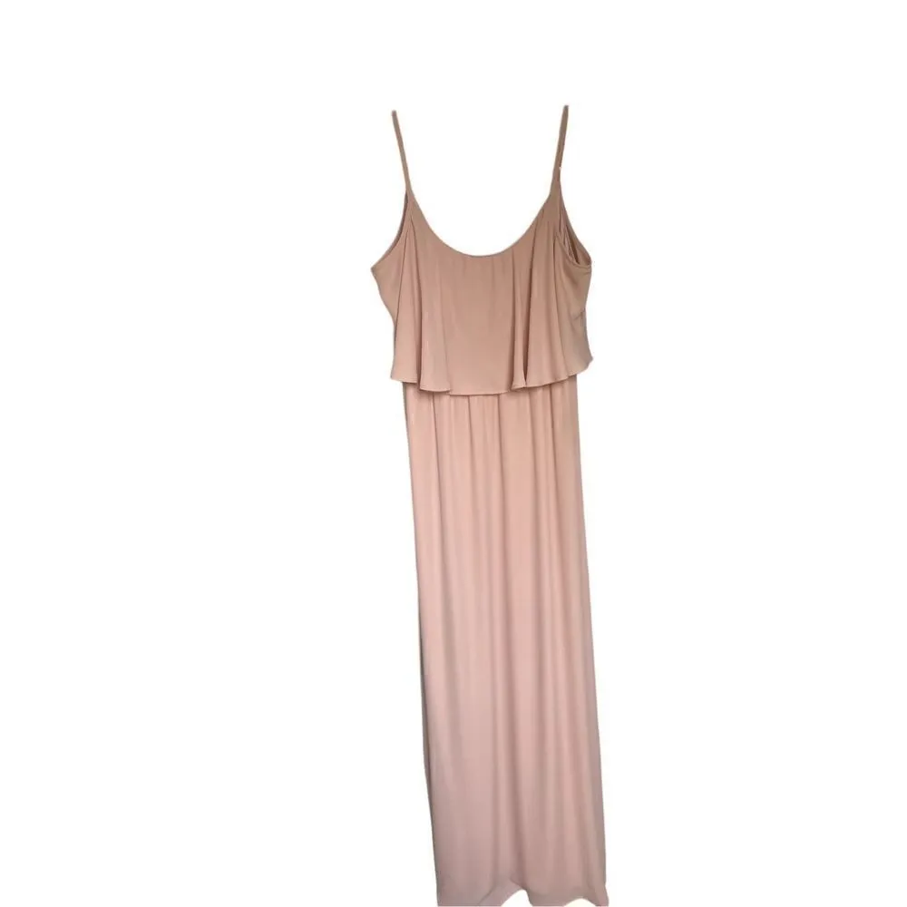 Show Me Your Mumu Caitlin Ruffle Maxi Dress/ Bridesmaid Blush Size L - Image 4