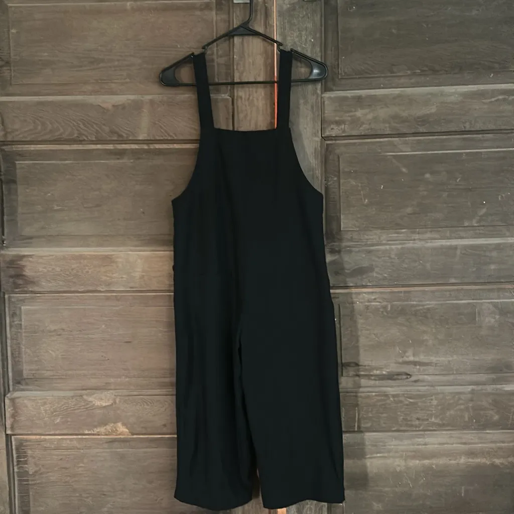 Papka Jumpsuit Black Size‎ Medium Adjustable Button Straps Pockets - Image 6