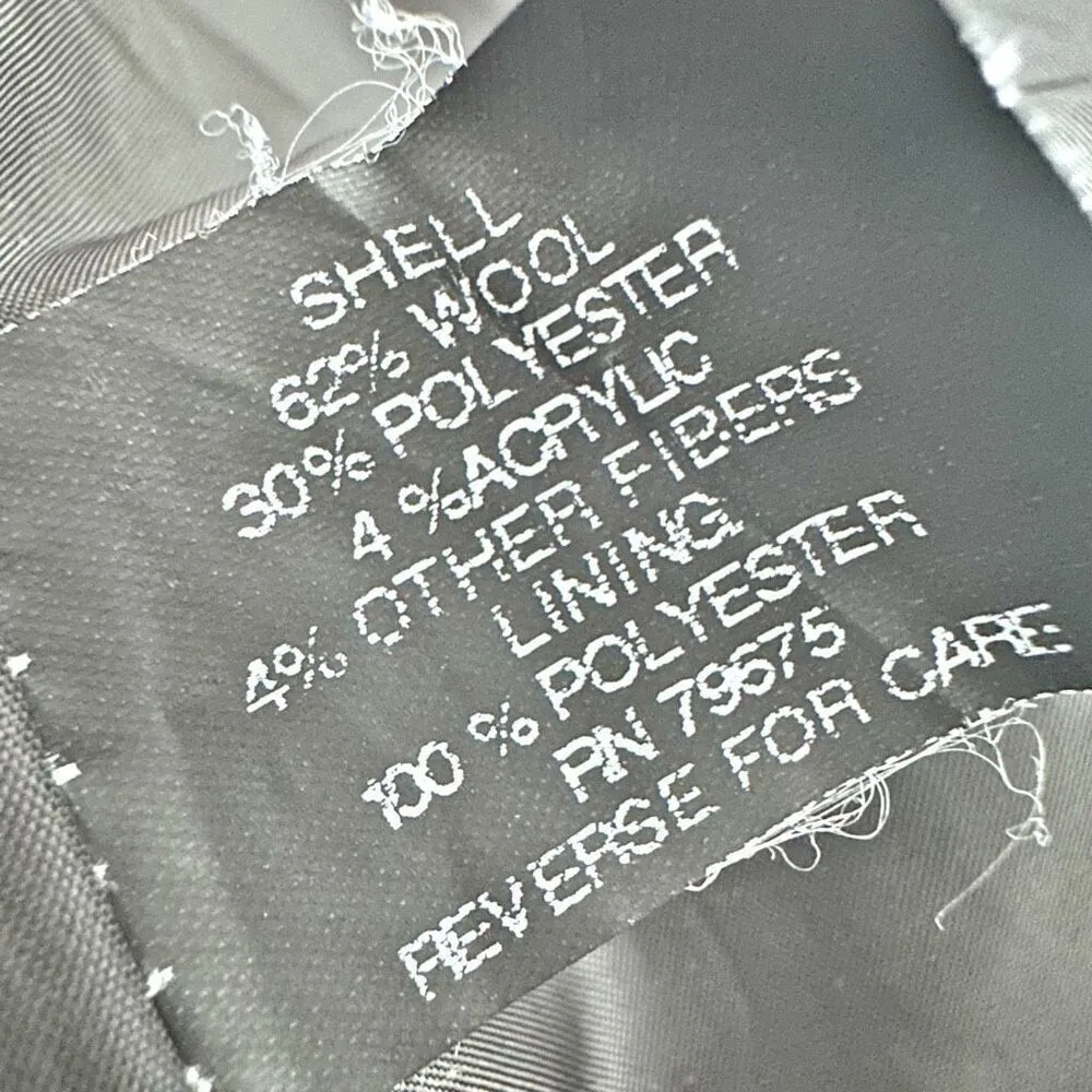 MICHAEL KORS | Black Pea Coat Overcoat Wool Blend Gold Hardware | Small - Image 6